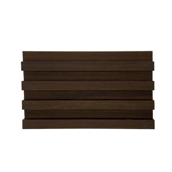 Panou decorativ riflaj WPC, montaj rapid, rezistenta ridicata, Naimeed D7530, 260x16.8x2.3cm, nuc inchis