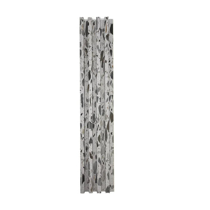 Panou decorativ riflaj WPC, montaj rapid, rezistenta ridicata, Naimeed D7532, 260x16.8x2.3cm, alb