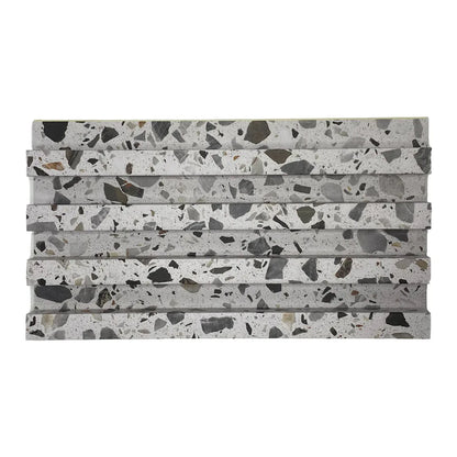 Panou decorativ riflaj WPC, montaj rapid, rezistenta ridicata, Naimeed D7532, 260x16.8x2.3cm, alb