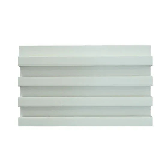 Panou decorativ riflaj WPC, montaj rapid, rezistenta ridicata, Naimeed D7534, 260x16.8x2.3cm, alb