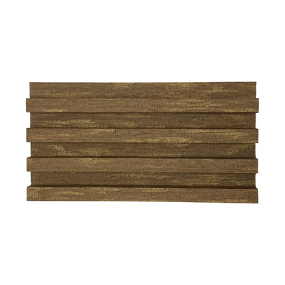 Panou decorativ riflaj WPC, montaj rapid, rezistenta ridicata, Naimeed D7537, 260x16.8x2.3cm, nuc auriu