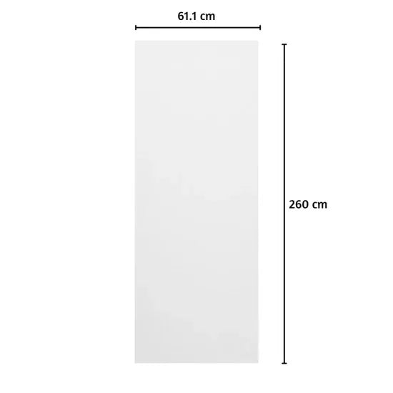 Panou decorativ riflaj WPC, Naimeed D7554, sistem de imbinare straight, aspect rafinat si montaj usor, 260x61.1x0.9cm, alb