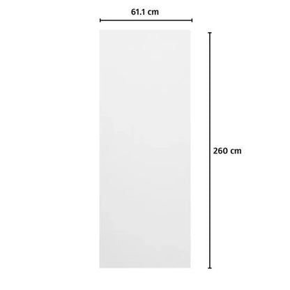 Panou decorativ riflaj WPC, Naimeed D7554, sistem de imbinare straight, aspect rafinat si montaj usor, 260x61.1x0.9cm, alb