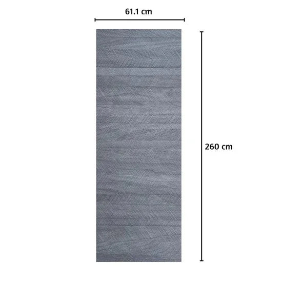 Panou decorativ riflaj WPC, Naimeed D7555, sistem de imbinare straight, aspect rafinat si montaj usor, 260x61.1x0.9cm, gri