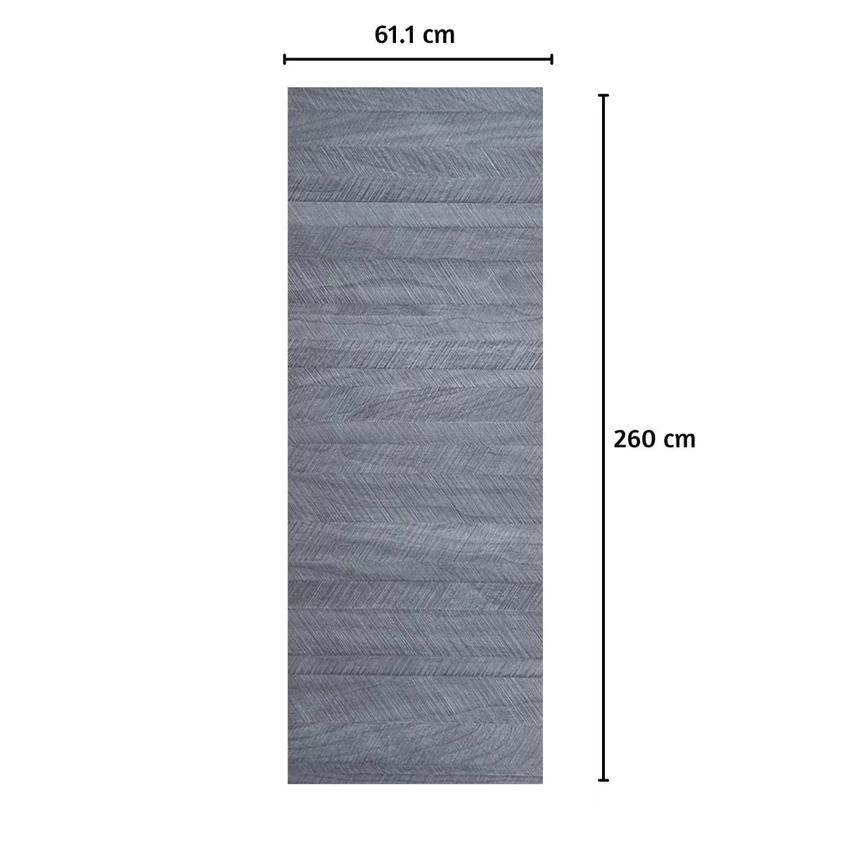 Panou decorativ riflaj WPC, Naimeed D7563, sistem de imbinare tip ''U'', aspect rafinat si montaj usor, 260x61.1x0.9cm, gri