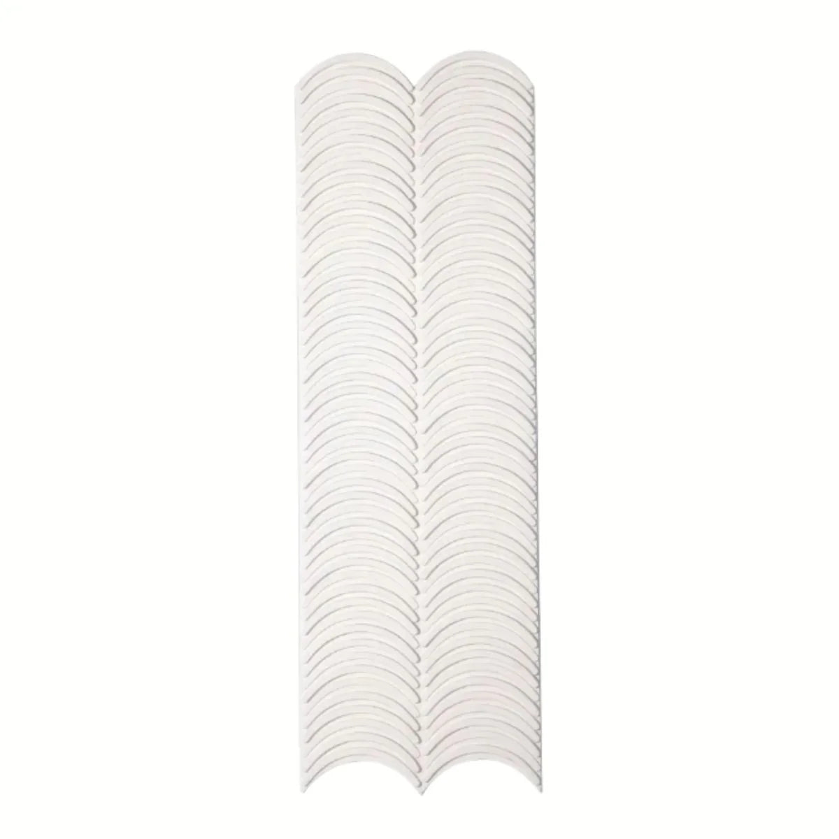 Panou decorativ 3D, efect piatră ondulata, ultraușor, Naimeed D7567, pentru interior și exterior, 123x37x3.5cm, Alb