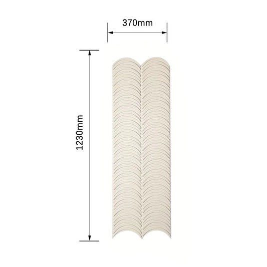 Panou decorativ 3D, efect piatră ondulata, ultraușor, Naimeed D7568, pentru interior și exterior, 123x37x3.5cm, Bej