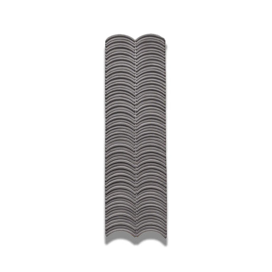 Panou decorativ 3D, efect piatră ondulata, ultraușor, Naimeed D7569, pentru interior și exterior, 123x37x3.5cm, Gri