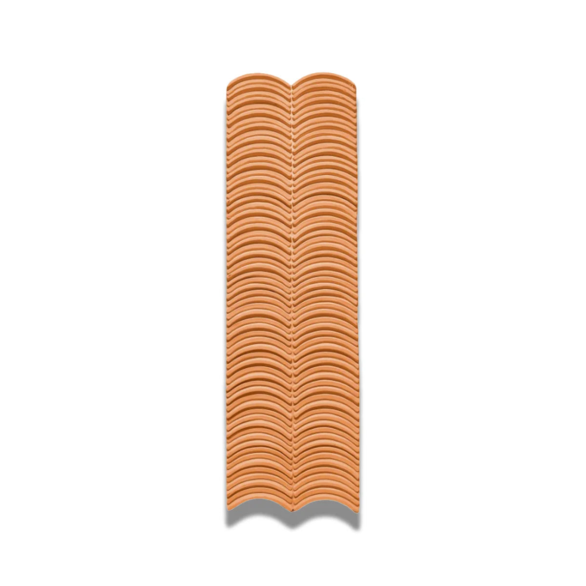 Panou decorativ 3D, efect piatră ondulata, ultraușor, Naimeed D7570, pentru interior și exterior, 123x37x3.5cm, Caramiziu