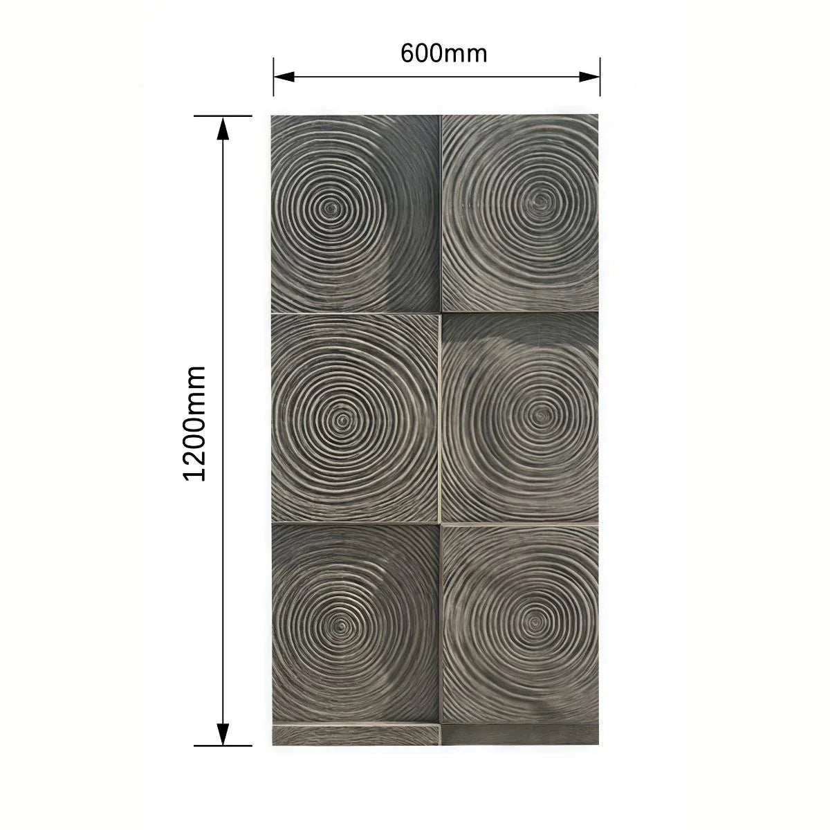 Panou decorativ 3D, imitatie lemn, ultraușor, Naimeed D7588, pentru interior și exterior, 120x60x2cm, Gri
