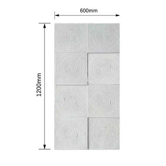Panou decorativ 3D, imitatie lemn, ultraușor, Naimeed D7591, pentru interior și exterior, 120x60x2cm, Alb