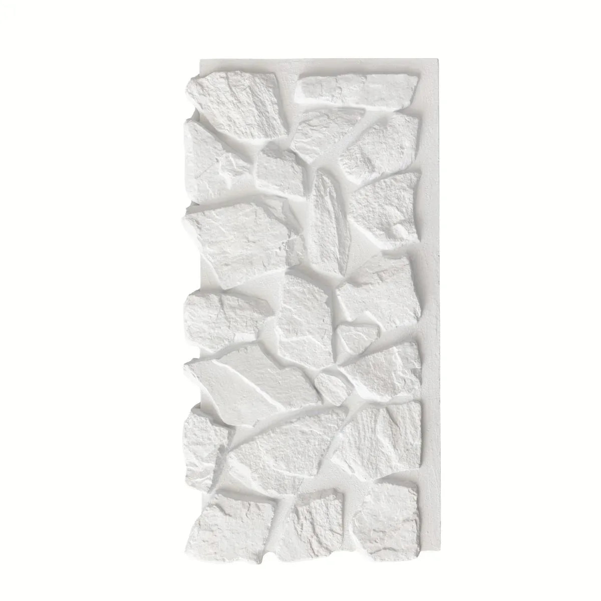 Panou decorativ 3D, efect piatră naturală, ultraușor, Naimeed D7599, pentru interior și exterior, 120x60x6cm, Alb