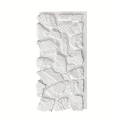 Panou decorativ 3D, efect piatră naturală, ultraușor, Naimeed D7599, pentru interior și exterior, 120x60x6cm, Alb