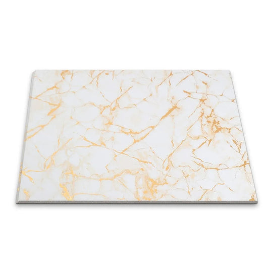 Panou decorativ, riflaj, polimer rigid, Naimeed D7613, Dimensiuni 270x30.5x0.45cm, Alb/Auriu