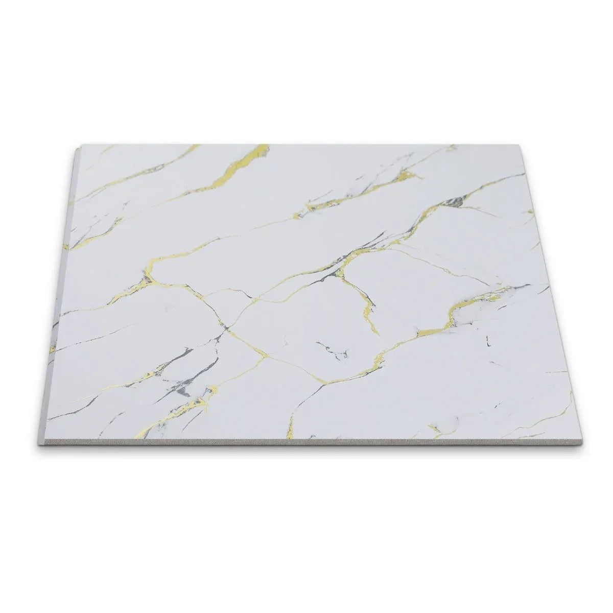 Panou decorativ, riflaj, polimer rigid, Naimeed D7618, Dimensiuni 270x30.5x0.45cm, Alb