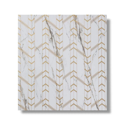Panou decorativ, riflaj, polimer rigid, Naimeed D7620, Dimensiuni 270x30.5x0.45cm, Alb