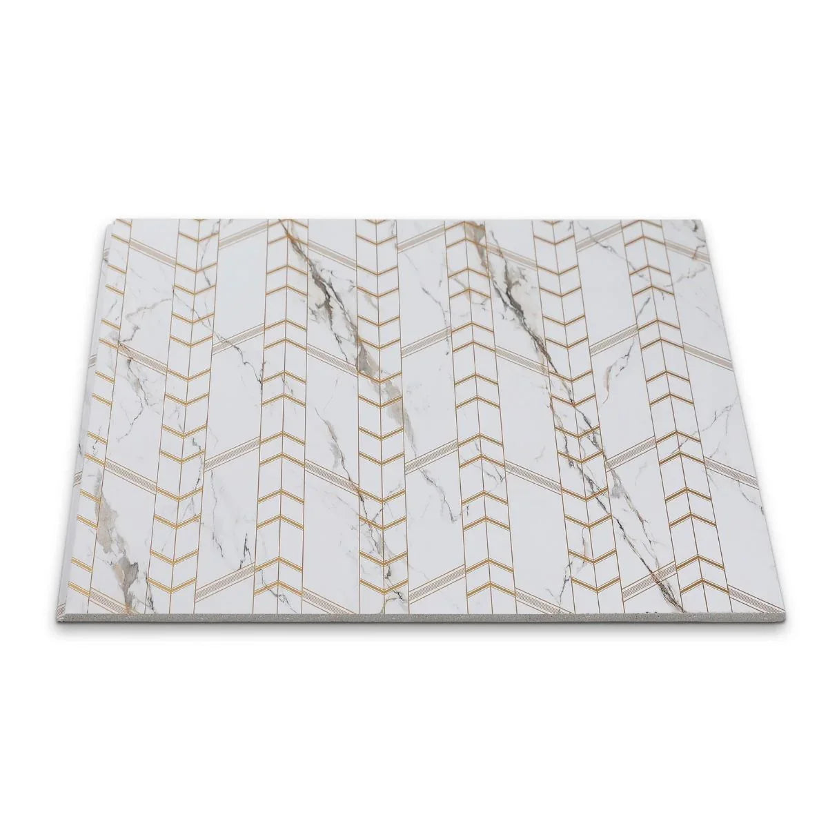 Panou decorativ, riflaj, polimer rigid, Naimeed D7620, Dimensiuni 270x30.5x0.45cm, Alb