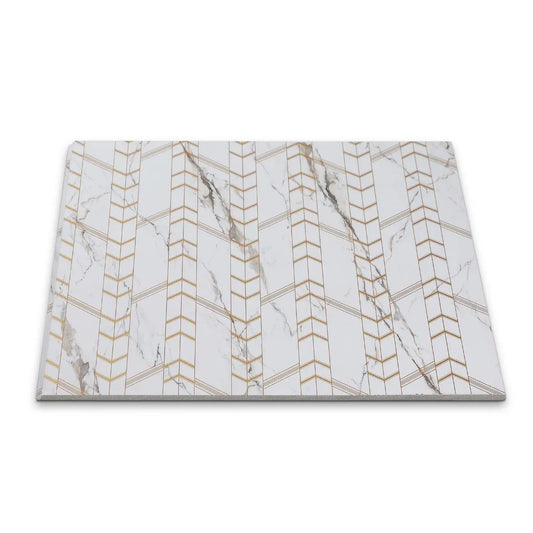 Panou decorativ, riflaj, polimer rigid, Naimeed D7620, Dimensiuni 270x30.5x0.45cm, Alb