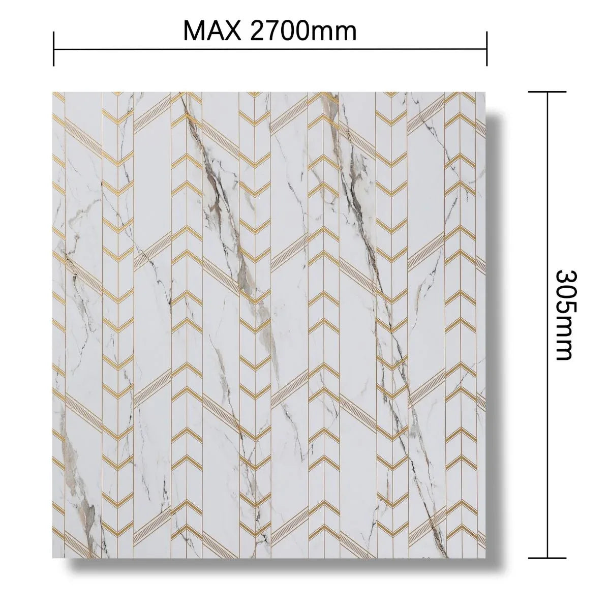 Panou decorativ, riflaj, polimer rigid, Naimeed D7620, Dimensiuni 270x30.5x0.45cm, Alb