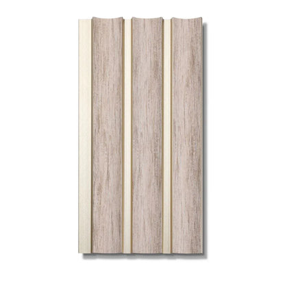 Panou decorativ, riflaj, polimer rigid, Naimeed D7622, Dimensiuni 270x16x1.2cm, Bej