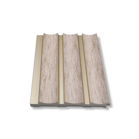 Panou decorativ, riflaj, polimer rigid, Naimeed D7622, Dimensiuni 270x16x1.2cm, Bej