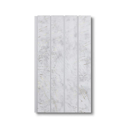 Panou decorativ, riflaj, polimer rigid, Naimeed D7623, Dimensiuni 270x16.5x1.1cm, Alb/Auriu
