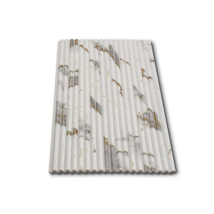 Panou decorativ, riflaj, polimer rigid, Naimeed D7625, Dimensiuni 270x15.2x0.5cm, Alb Royal