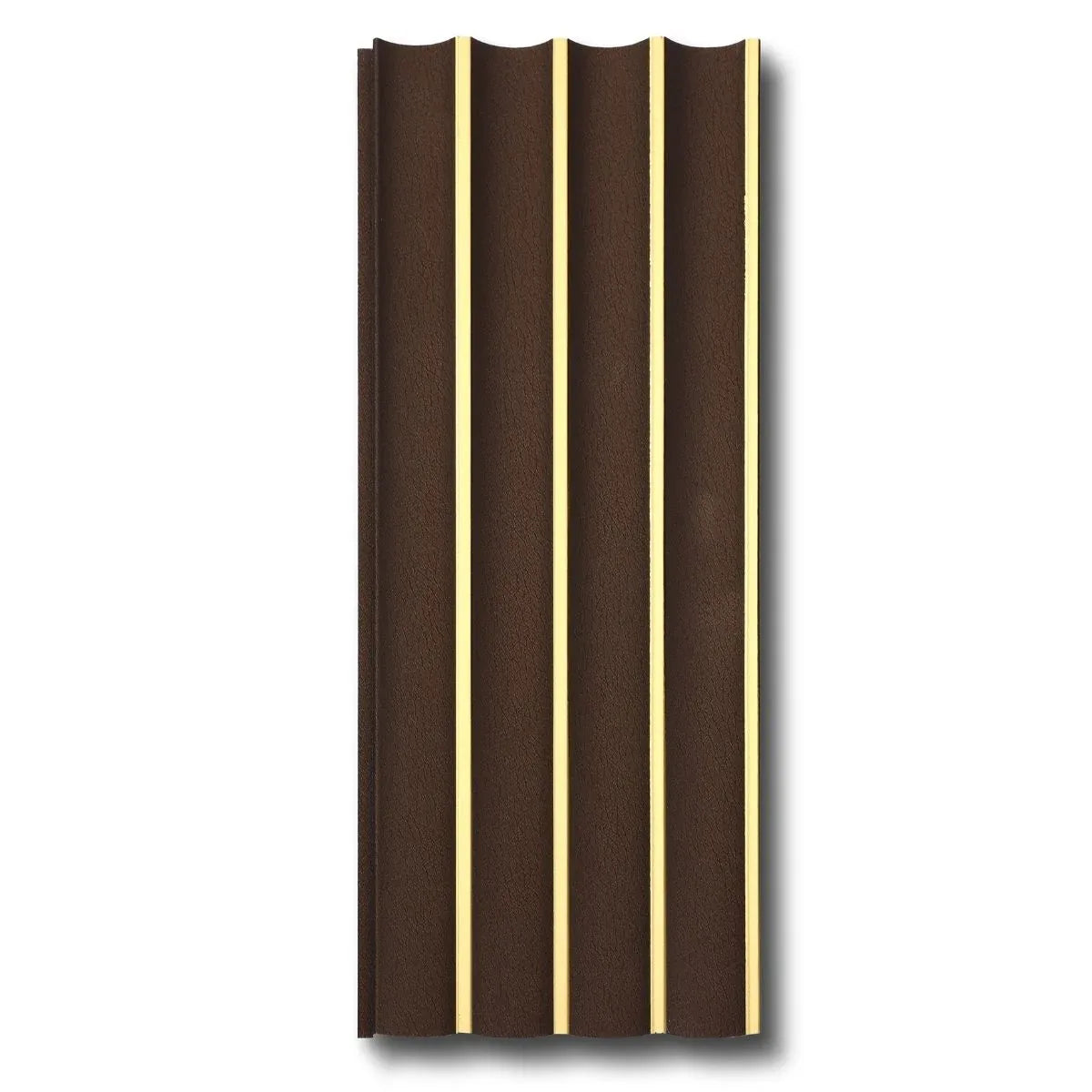 Panou decorativ, riflaj, polimer rigid, Naimeed D7628, Dimensiuni 270x12x1cm, Maro ciocolatiu