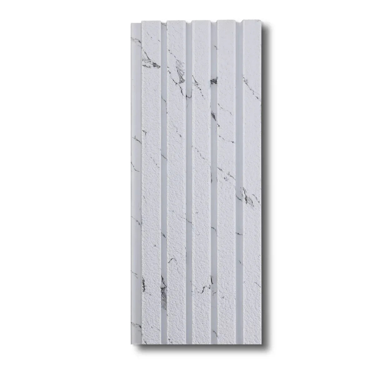 Panou decorativ, riflaj, polimer rigid, Naimeed D7631, Dimensiuni 270x11.8x1.1cm, Alb