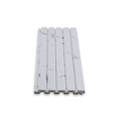Panou decorativ, riflaj, polimer rigid, Naimeed D7631, Dimensiuni 270x11.8x1.1cm, Alb