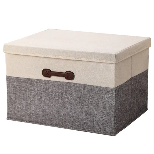 Cutie Depozitare Multifunctionala, Naimeed D7634, pliabilă, cu capac, dimenisuni 50x40x30cm, Gri