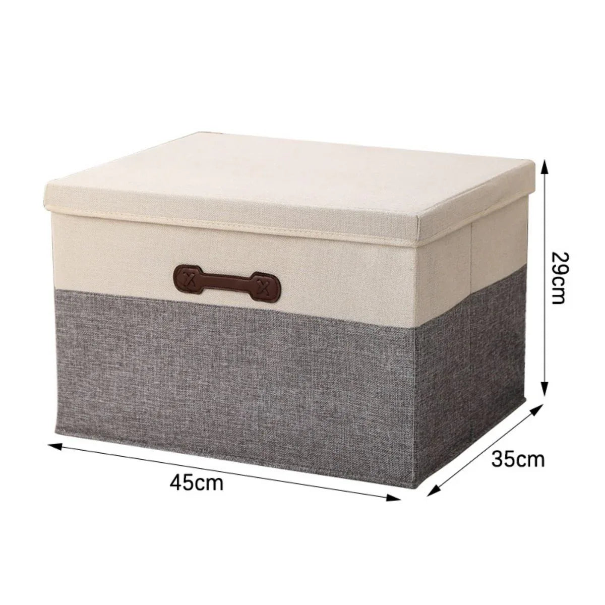 Cutie Depozitare Multifunctionala, Naimeed D7635, pliabilă, cu capac, dimenisuni 45x35x29cm, Gri