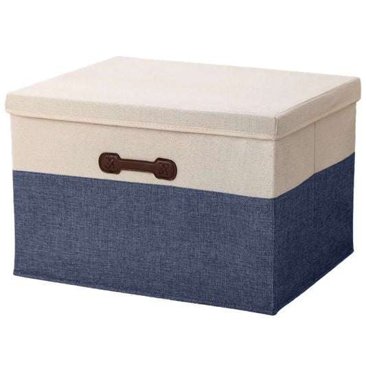 Cutie Depozitare Multifunctionala, Naimeed D7641, pliabilă, cu capac, dimenisuni 35x25x18cm, Albastru