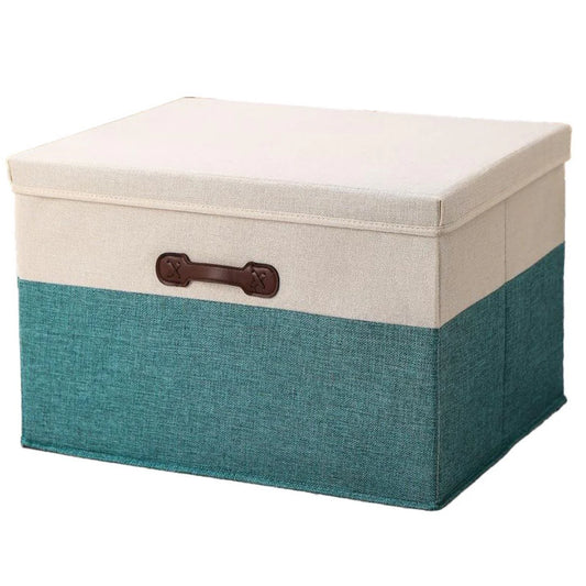 Cutie Depozitare Multifunctionala, Naimeed D7642, pliabilă, cu capac, dimenisuni 50x40x30cm, Turcoaz