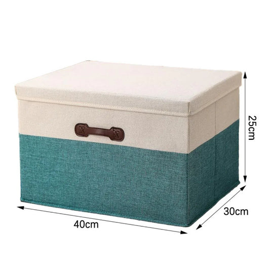 Cutie Depozitare Multifunctionala, Naimeed D7644, pliabilă, cu capac, dimenisuni 40x30x25cm, Turcoaz