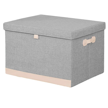 Cutie Depozitare Multifunctionala, Naimeed D7659, pliabilă, cu capac, dimenisuni 45x35x24.5cm, Gri