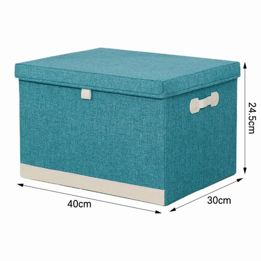 Cutie Depozitare Multifunctionala, Naimeed D7664, pliabilă, cu capac, dimenisuni 40x30x24.5cm, Turcoaz