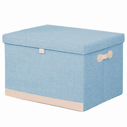 Cutie Depozitare Multifunctionala, Naimeed D7669, pliabilă, cu capac, dimenisuni 35x28x18cm, Albastru deschis
