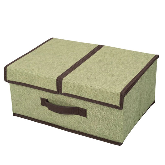 Cutie depozitare din poliester, pliabila, cu dubla acoperire si compartimentare flexibila, Naimeed D7671, dimensiuni 35x25x15cm, verde