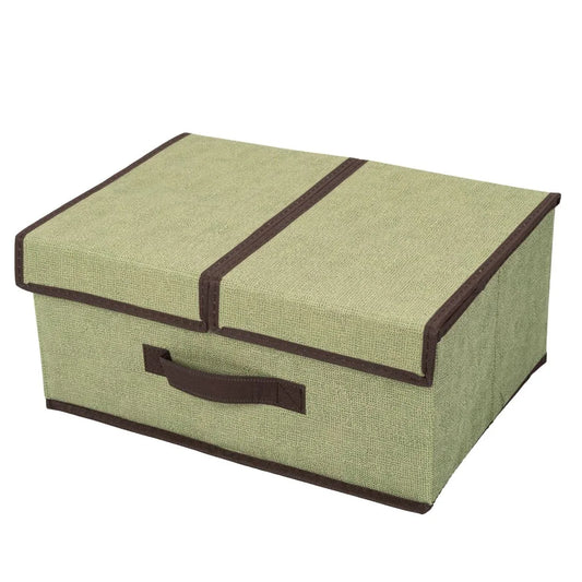 Cutie depozitare din poliester, pliabila, cu dubla acoperire si compartimentare flexibila, Naimeed D7670, dimensiuni 50x30x25cm, verde