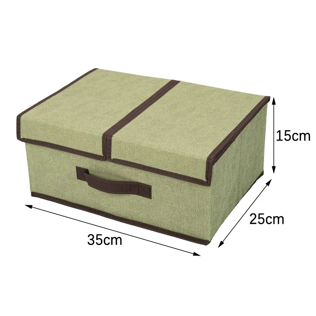 Cutie depozitare din poliester, pliabila, cu dubla acoperire si compartimentare flexibila, Naimeed D7671, dimensiuni 35x25x15cm, verde