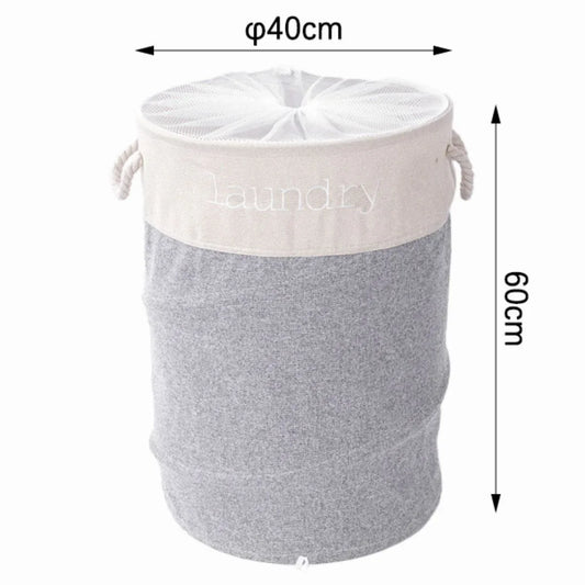 Sac de rufe din poliester, cu mânere si și plasă de închidere, Naimeed D7680, 40x60cm, gri