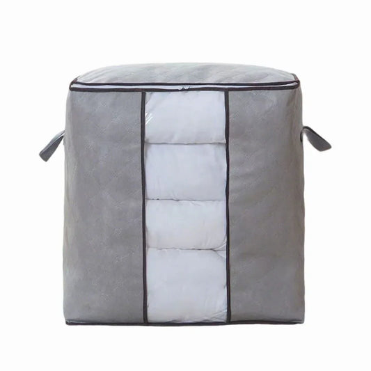 Organizator depozitare multifunctional, cu Fereastră Vizibilă, Închidere cu Fermoar, Naimeed D7690, 28x46x48cm, Gri