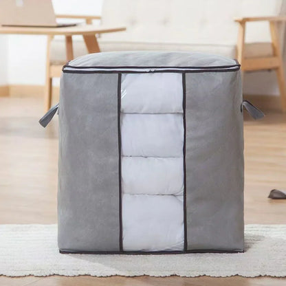 Organizator depozitare multifunctional, cu Fereastră Vizibilă, Închidere cu Fermoar, Naimeed D7694, 28x46x48cm, Maro