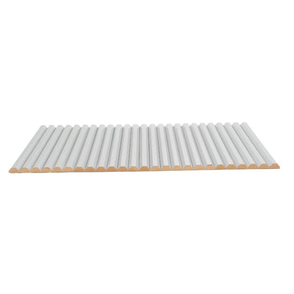Panou riflaj MDF flexibil, Naimeed D7837, finisaj decorativ melaminat, 270x60x1.2cm, Argintiu