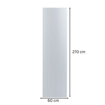 Panou riflaj MDF flexibil, Naimeed D7837, finisaj decorativ melaminat, 270x60x1.2cm, Argintiu