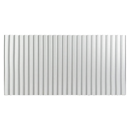 Panou riflaj MDF flexibil, Naimeed D7837, finisaj decorativ melaminat, 270x60x1.2cm, Argintiu