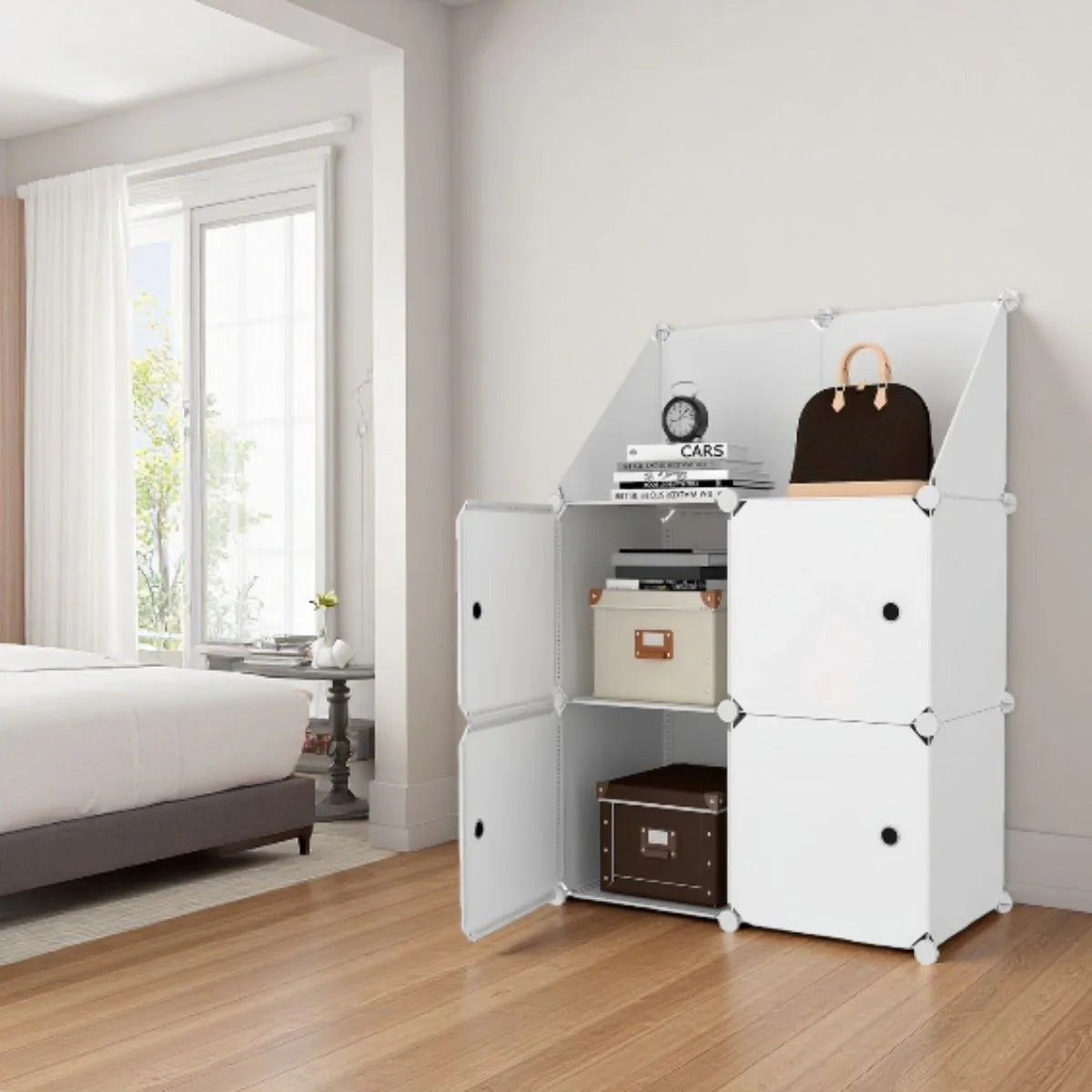 Dulap Modular, 4 Usi, Naimeed D7894, 110x75x37cm, Alb