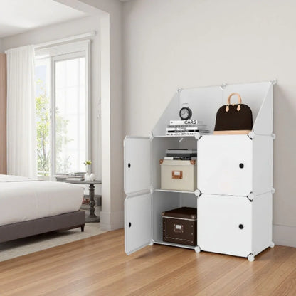 Dulap Modular, 4 Usi, Naimeed D7894, 110x75x37cm, Alb