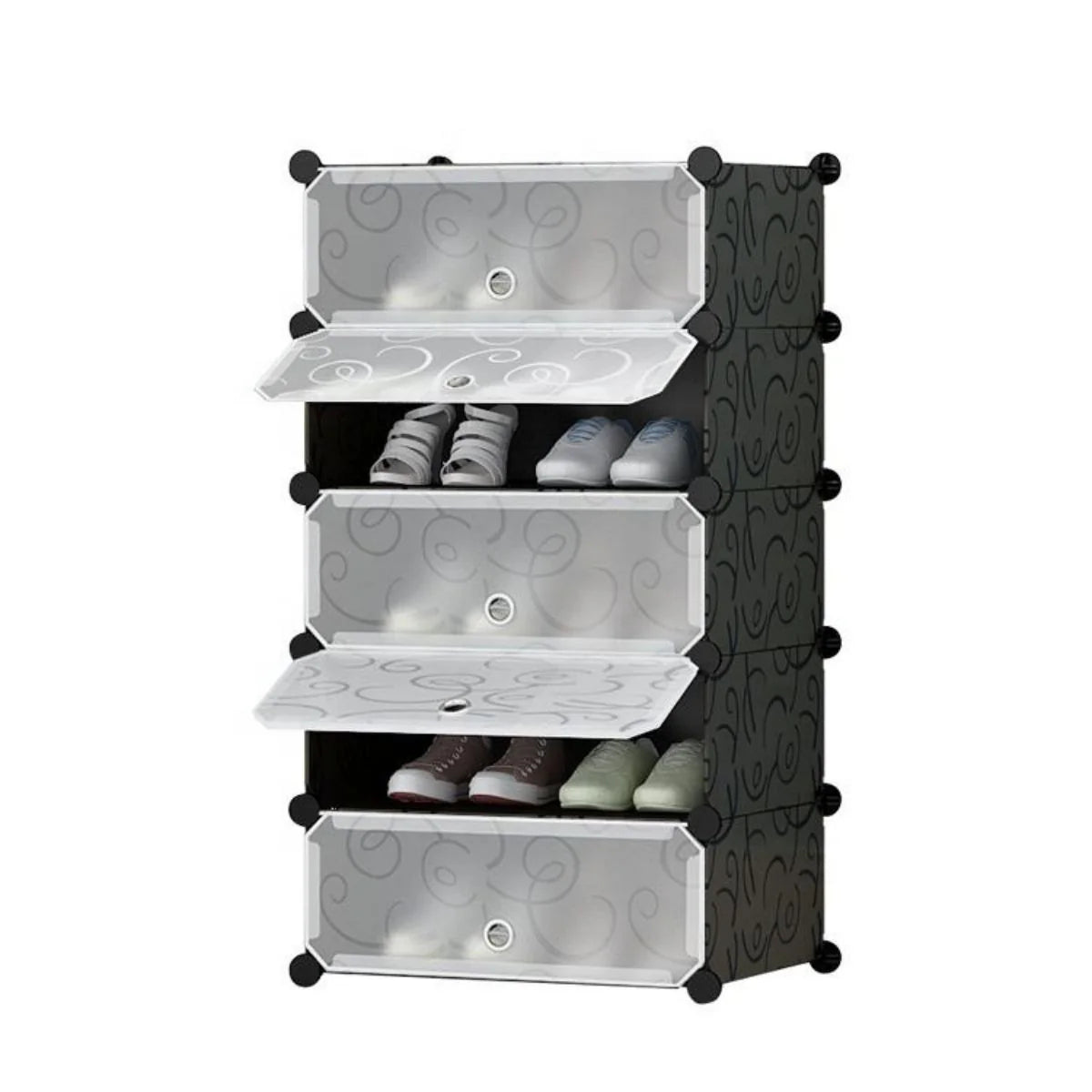 Pantofar Modular, 5 usi, Naimeed D7899, 37x47x90cm, Negru